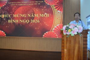 Bí thư Đảng uỷ, Chủ tịch HĐTV chúc phát biểu khai xuân chúc mừng năm mới toàn thể CB.CNV Công ty